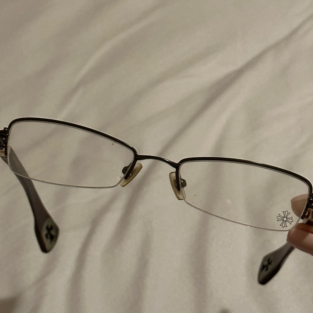 Rare Chrome Hearts ROCKS Mohogany Wood Cross Glasses